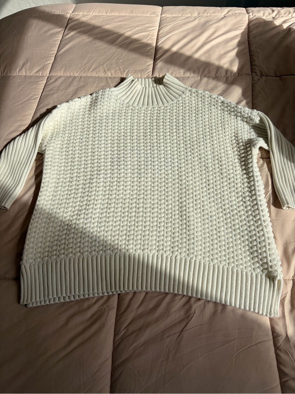 French Connection Women’s Cream Textured Knit Sweater
